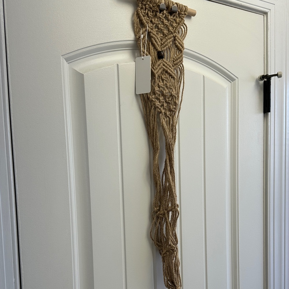 Bohemian Tan Macrame Wall Tapestry